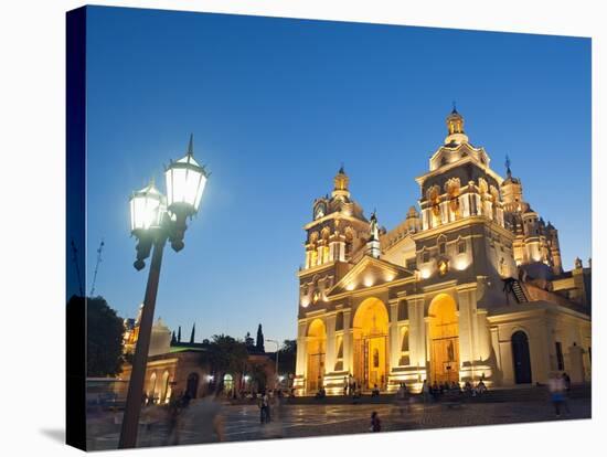 Cordoba Cathedral at Night, Cordoba, Argentina, South America-Christian Kober-Stretched Canvas