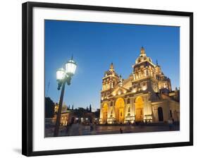 Cordoba Cathedral at Night, Cordoba, Argentina, South America-Christian Kober-Framed Photographic Print