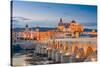 Cordoba, Spain View of the Roman Bridge and Mosque-Cathedral on the Guadalquivir River-Sean Pavone-Stretched Canvas