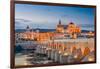 Cordoba, Spain View of the Roman Bridge and Mosque-Cathedral on the Guadalquivir River-Sean Pavone-Framed Photographic Print