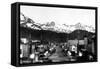 Cordova, Alaska - June Midnight Scene-Lantern Press-Framed Stretched Canvas