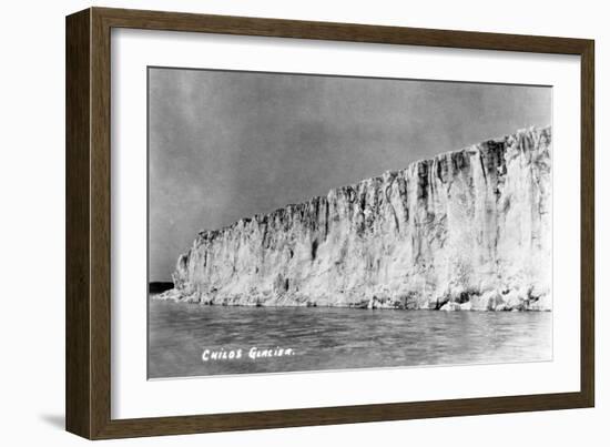 Cordova, Alaska - View of Child's Glacier-Lantern Press-Framed Art Print