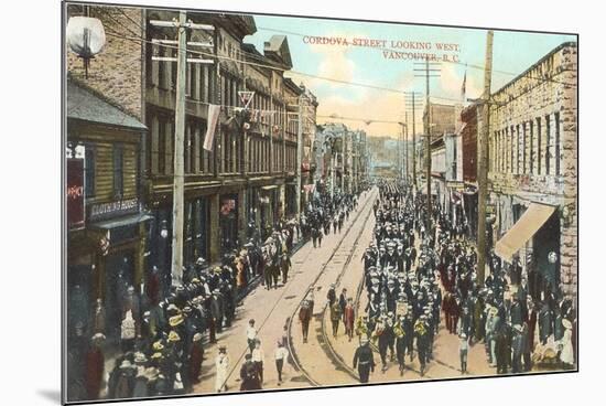 Cordova Street, Vancouver, British Columbia-null-Mounted Premium Giclee Print