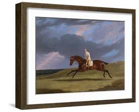 Corduroy', a Bay Racehorse, with a Jockey Up, Galloping on a Racecourse-John Frederick Herring I-Framed Giclee Print