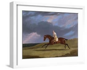 Corduroy', a Bay Racehorse, with a Jockey Up, Galloping on a Racecourse-John Frederick Herring I-Framed Giclee Print