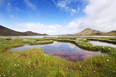 The Marshland, Surrounded by Rheolite Mountains in Landmannarlaugar National Park, Iceland-Corepics-Photographic Print