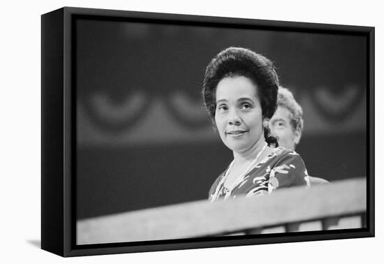 Coretta Scott King at the Democratic National Convention, NYC, 1976-Warren K. Leffler-Framed Stretched Canvas
