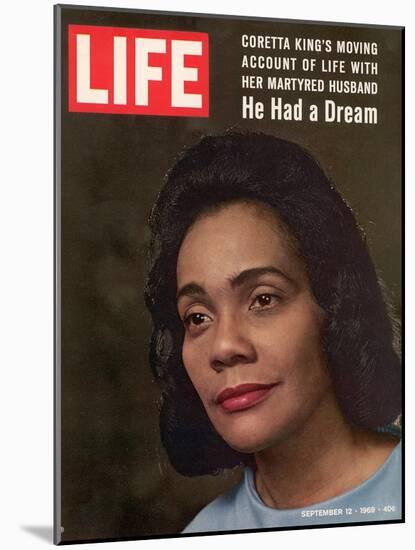 Coretta Scott King, Widow of Civil Rights Leader, September 12, 1969-Vernon Merritt III-Mounted Photographic Print
