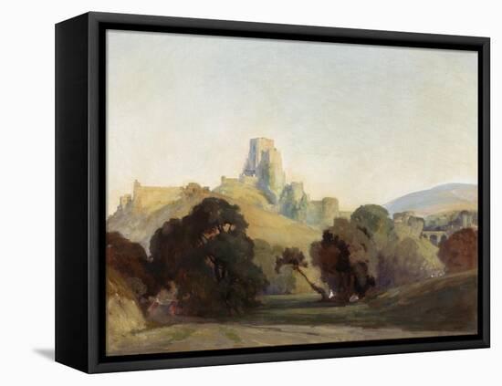 Corfe Castle, 1909-Niels Moller Lund-Framed Stretched Canvas