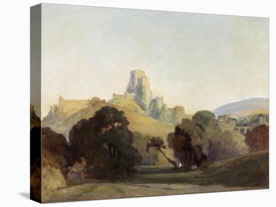 Corfe Castle, 1909-Niels Moller Lund-Stretched Canvas