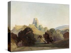 Corfe Castle, 1909-Niels Moller Lund-Stretched Canvas