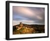 Corfe Castle and Corfe Village, Late Evening Light, Dorset, Uk. November 2008-Ross Hoddinott-Framed Photographic Print