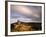 Corfe Castle and Corfe Village, Late Evening Light, Dorset, Uk. November 2008-Ross Hoddinott-Framed Photographic Print