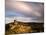 Corfe Castle and Corfe Village, Late Evening Light, Dorset, Uk. November 2008-Ross Hoddinott-Mounted Photographic Print