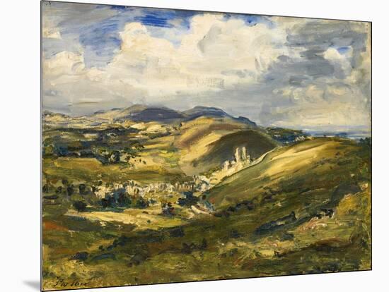 Corfe Castle and the Isle of Purbeck, 1908 (Oil on Canvas)-Philip Wilson Steer-Mounted Giclee Print