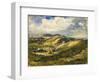 Corfe Castle and the Isle of Purbeck, 1908 (Oil on Canvas)-Philip Wilson Steer-Framed Giclee Print