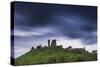 Corfe Castle at Night, Corfe, Dorset, England, United Kingdom, Europe-Matthew Williams-Ellis-Stretched Canvas