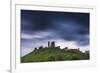 Corfe Castle at Night, Corfe, Dorset, England, United Kingdom, Europe-Matthew Williams-Ellis-Framed Photographic Print