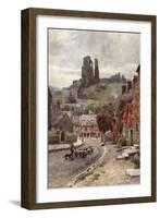 Corfe Castle Dorset-Ernest W Haslehust-Framed Photographic Print