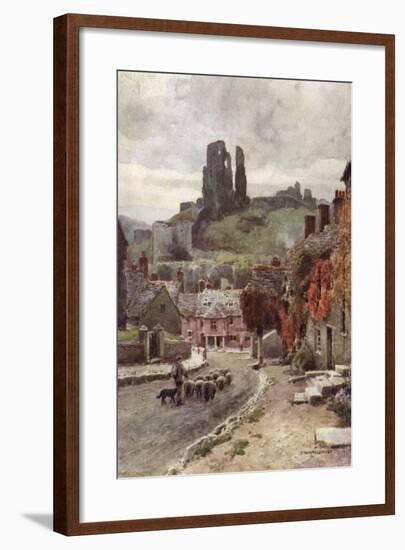 Corfe Castle Dorset-Ernest W Haslehust-Framed Photographic Print