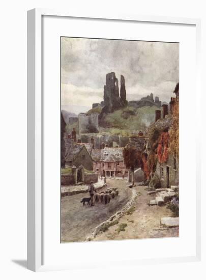 Corfe Castle Dorset-Ernest W Haslehust-Framed Photographic Print