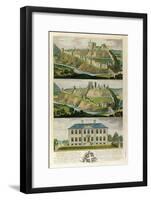 Corfe Castle in Its Original State, as a Ruin, and Kingston Hall, Seat of Henry Bankes-null-Framed Giclee Print