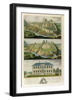 Corfe Castle in Its Original State, as a Ruin, and Kingston Hall, Seat of Henry Bankes-null-Framed Giclee Print