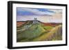 Corfe Castle,  pastel-Margo Starkey-Framed Giclee Print