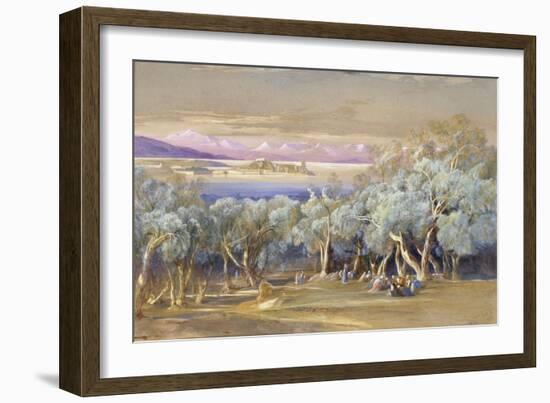 Corfu from Vonista, 1856-Edward Lear-Framed Giclee Print