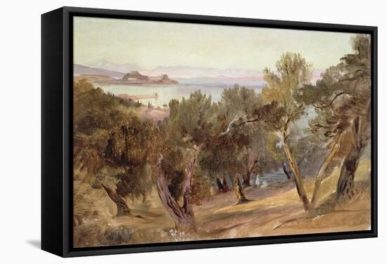 Corfu-Edward Lear-Framed Stretched Canvas