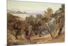 Corfu-Edward Lear-Mounted Giclee Print