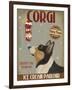 Corgi, Black and Tan, Ice Cream-Fab Funky-Framed Art Print