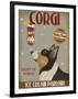 Corgi, Black and Tan, Ice Cream-Fab Funky-Framed Art Print