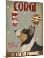 Corgi, Black and Tan, Ice Cream-Fab Funky-Mounted Art Print