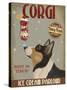 Corgi, Black and Tan, Ice Cream-Fab Funky-Stretched Canvas