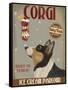 Corgi, Black and Tan, Ice Cream-Fab Funky-Framed Stretched Canvas