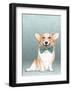 Corgi Dog-Barruf-Framed Art Print