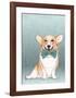 Corgi Dog-Barruf-Framed Art Print