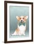 Corgi Dog-Barruf-Framed Art Print