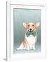 Corgi Dog-Barruf-Framed Art Print