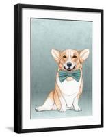 Corgi Dog-Barruf-Framed Art Print