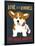 Corgi Love and Kindness-Ginger Oliphant-Framed Premium Giclee Print