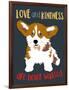 Corgi Love and Kindness-Ginger Oliphant-Framed Premium Giclee Print
