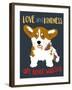 Corgi Love and Kindness-Ginger Oliphant-Framed Art Print