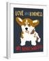 Corgi Love and Kindness-Ginger Oliphant-Framed Art Print