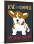 Corgi Love and Kindness-Ginger Oliphant-Framed Art Print