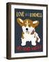 Corgi Love and Kindness-Ginger Oliphant-Framed Art Print