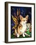 Corgi of the Faeries - Fairy Dog-Jasmine Becket-Griffith-Framed Art Print