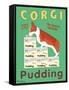 Corgi Pudding-Ken Bailey-Framed Stretched Canvas