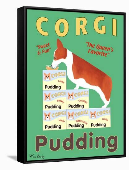 Corgi Pudding-Ken Bailey-Framed Stretched Canvas